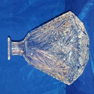 VTG Whiskey Bottle crystal decanter missing top